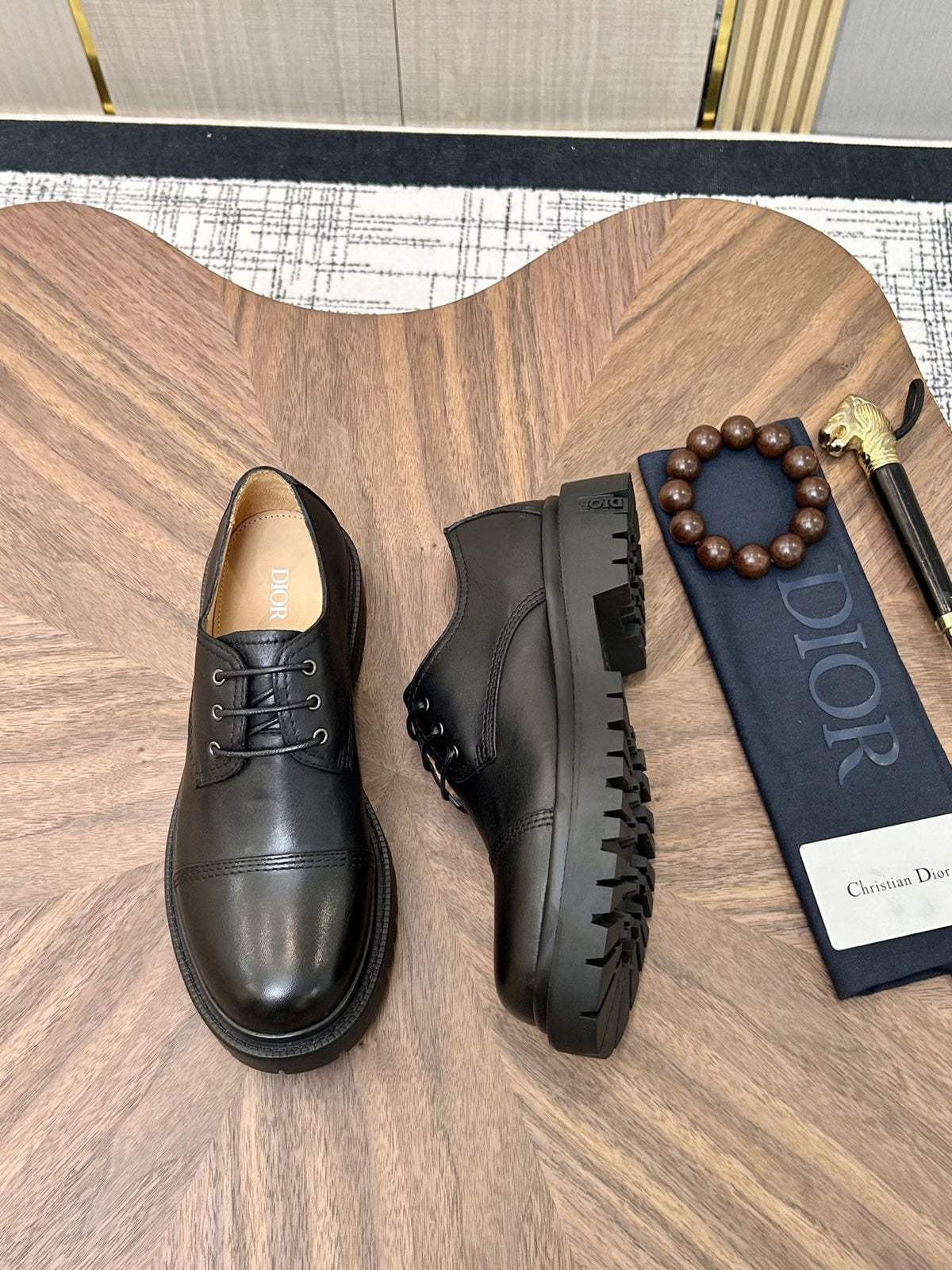 Dior Lug Sole Lace-Up Dress Shoes