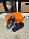Hermes Men's Cutout Slide Sandals