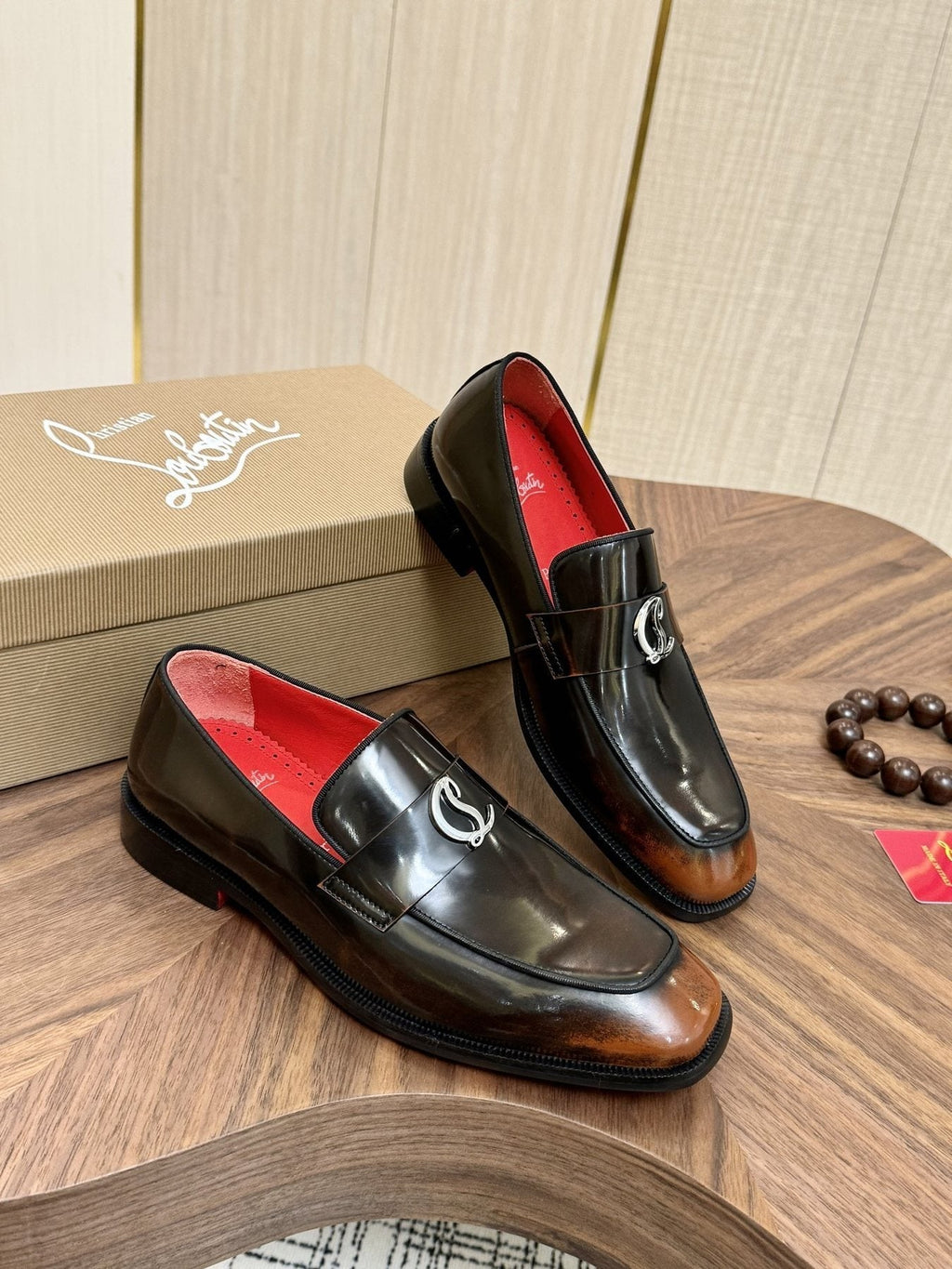 Christian Louboutin Black Hardware Loafers