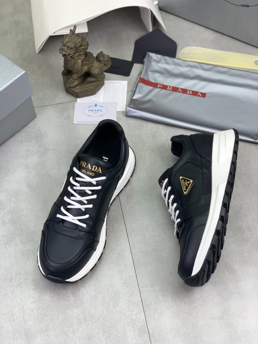 Prada Black Low-Top Sneakers