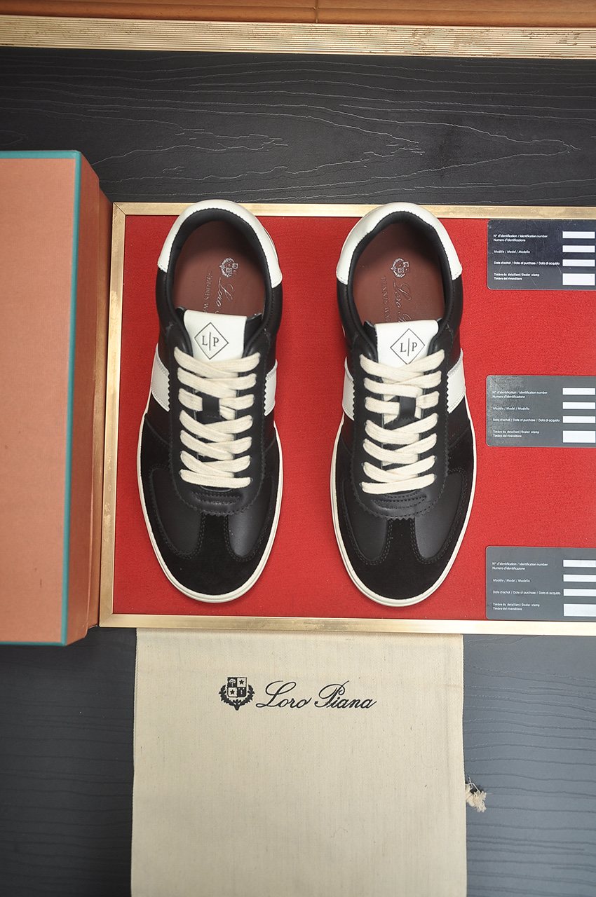 Loro Piana Low-Top Lace-Up Sneakers - Rubber Sole