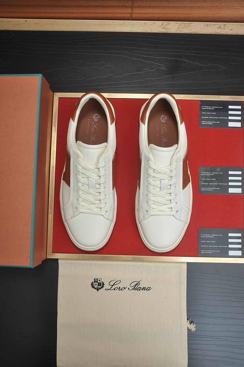 Loro Piana Low-Top Lace-Up Sneakers - Rubber Sole