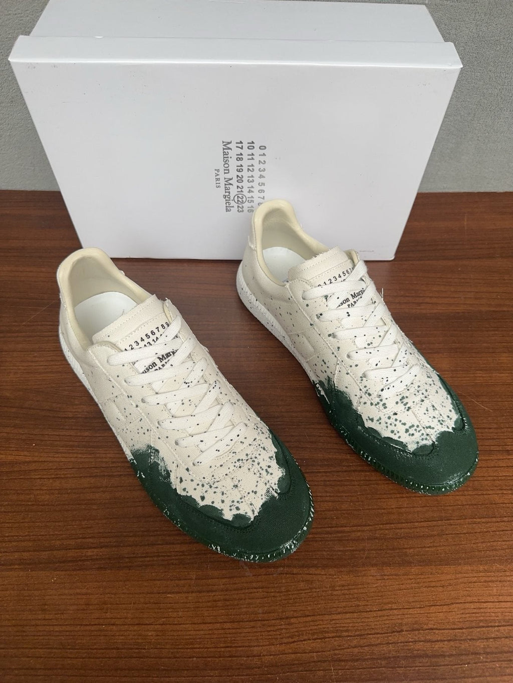 Maison Margiela Painted-Toe Low-Top Sneakers