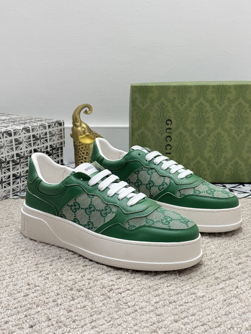 Gucci Patterned Low-Top Sneakers - Contrast Trim