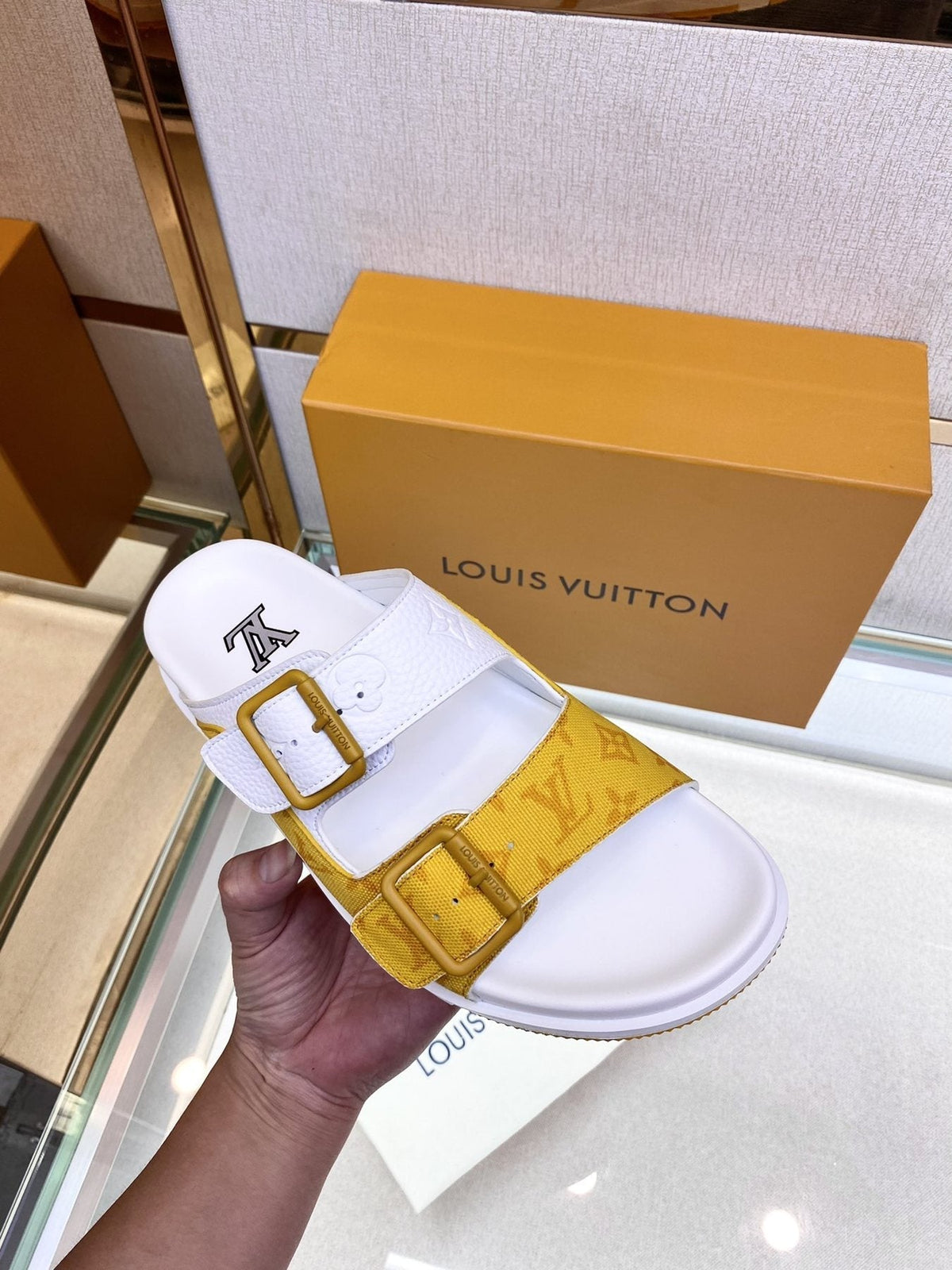 Louis Vuitton Double-Strap Slide Sandals - Open Toe