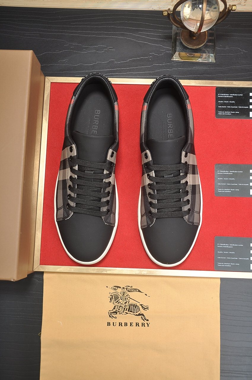 Burberry Black Check Sneakers