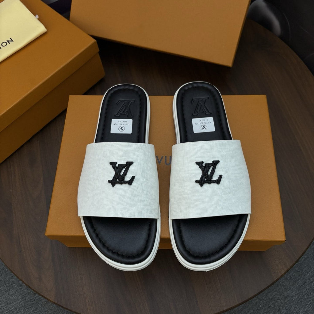 Louis Vuitton Men's Logo Strap Slide Sandals - TPU Outsole