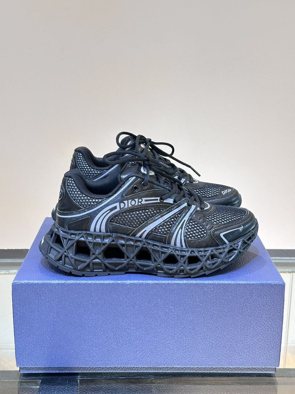 Dior B35 Black Turquoise Sneakers