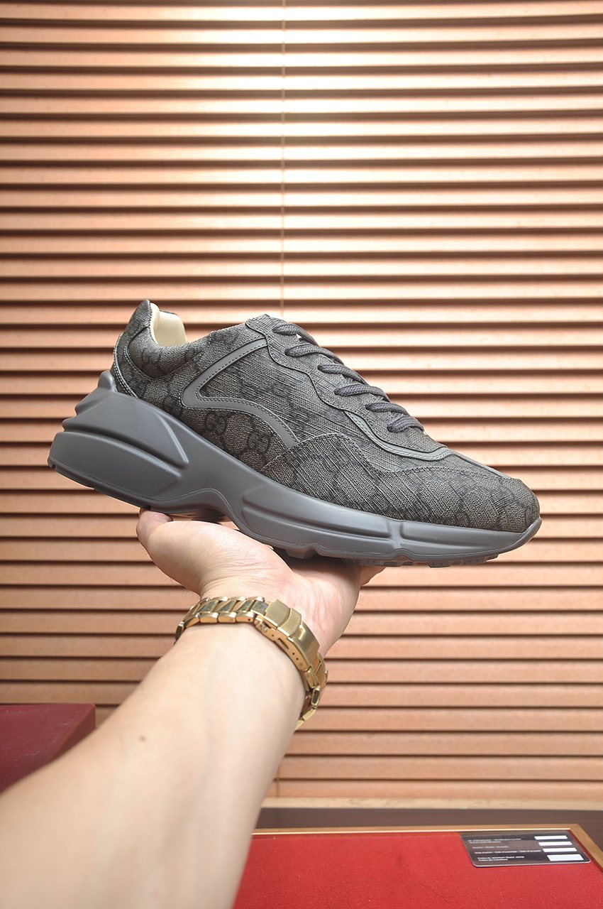 Gucci Tonal Pattern Chunky Low-Top Sneakers