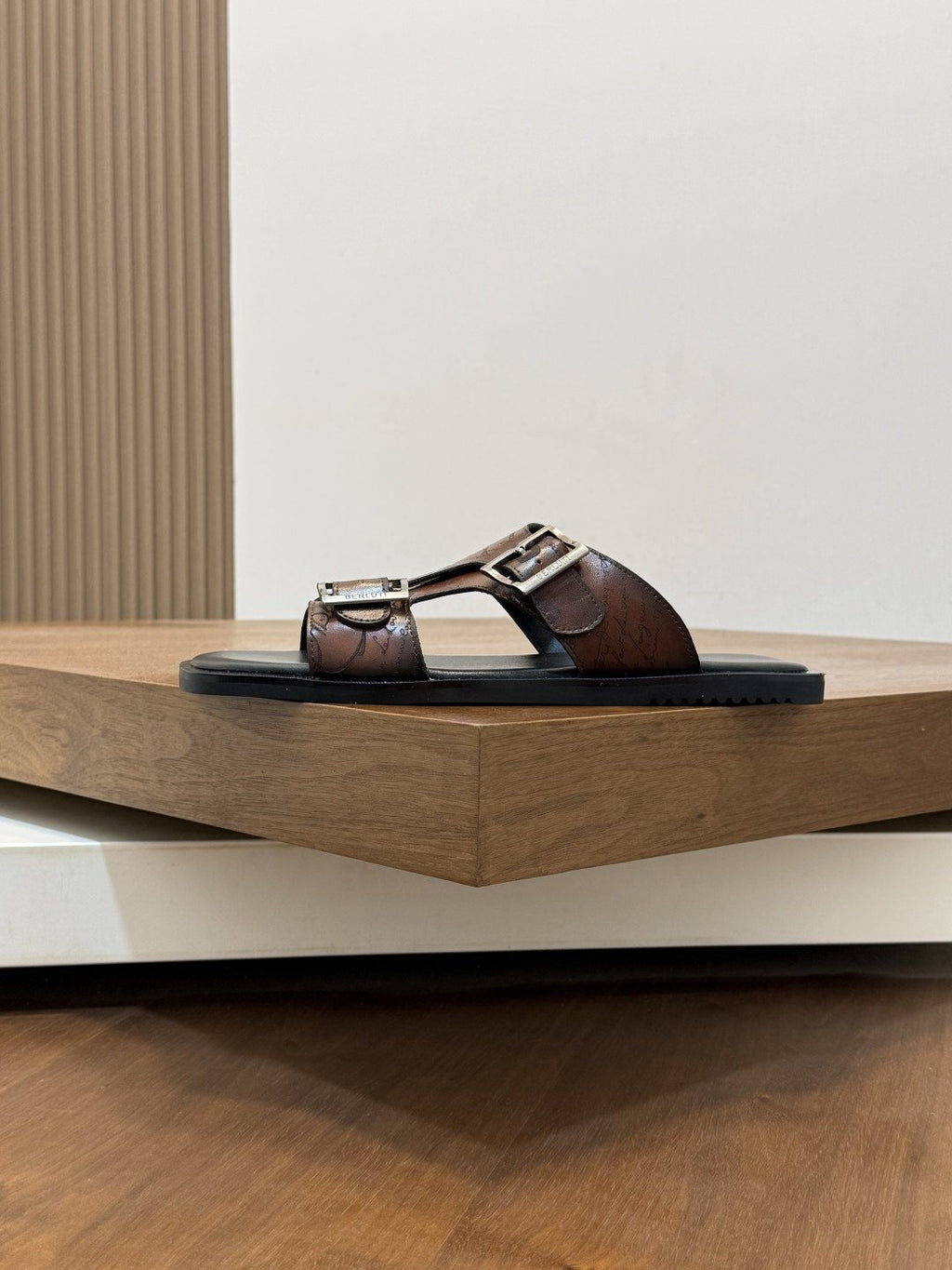 Berluti Double-Buckle Slide Sandals