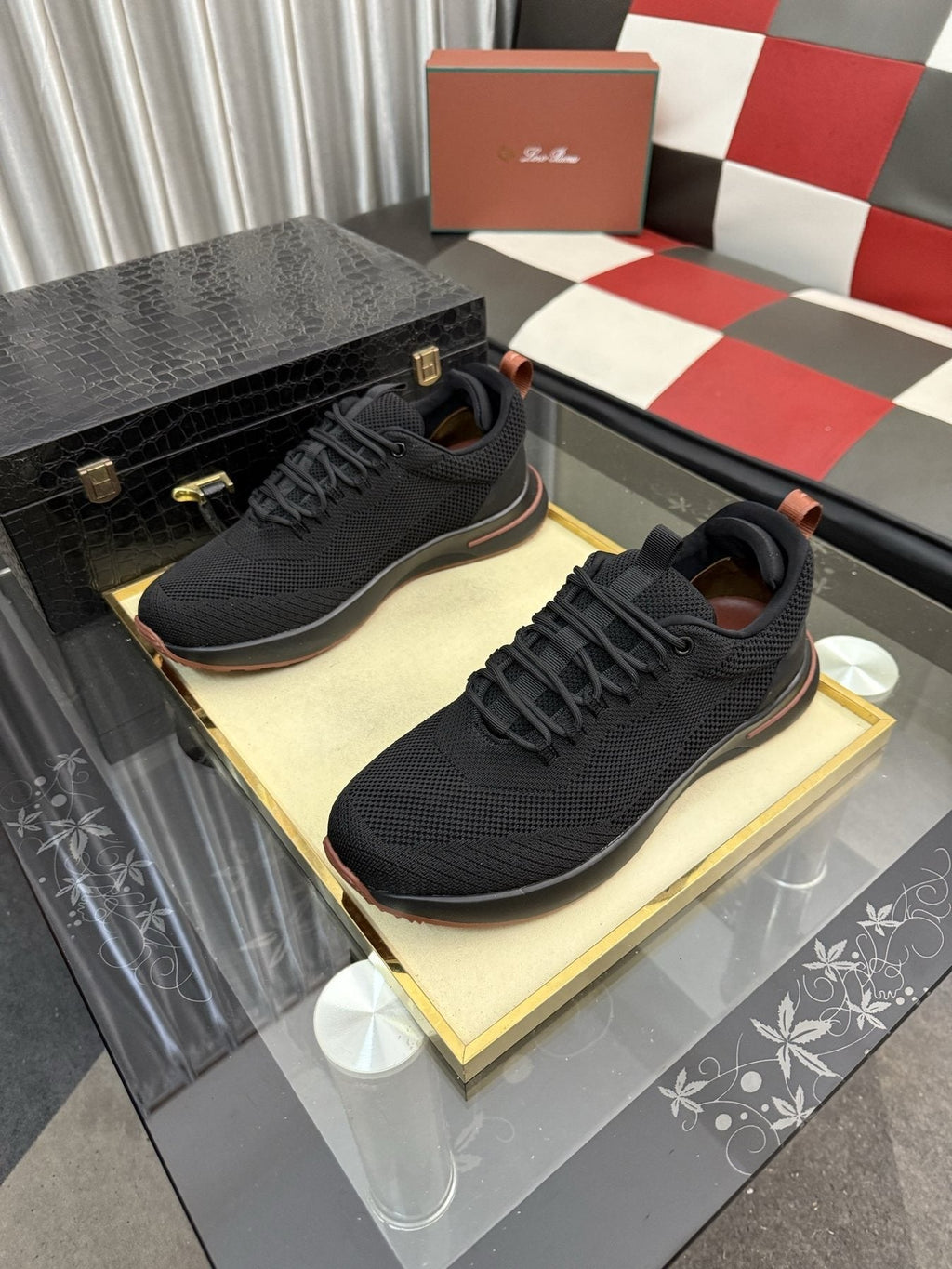 Mesh Lace-Up Low-Top Sneakers