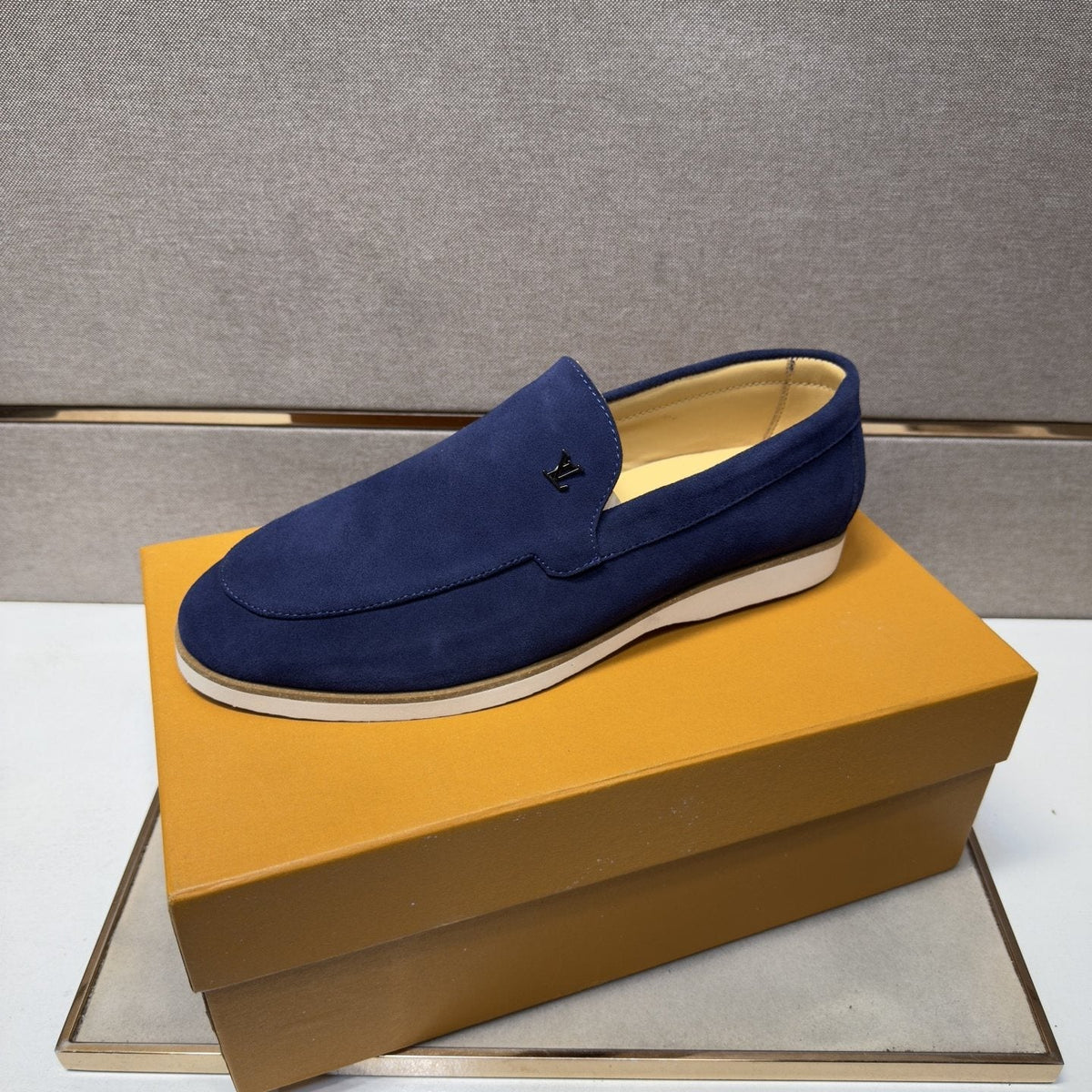 Louis Vuitton Men’s Textured Slip-On Loafers