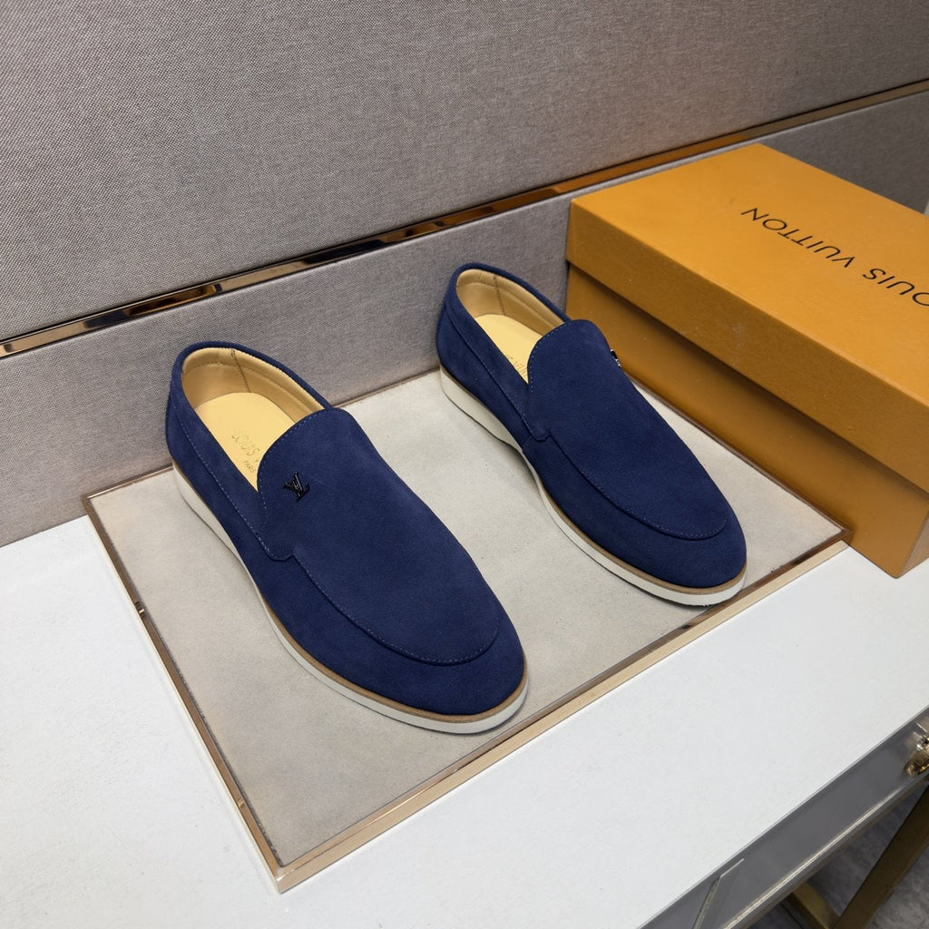Louis Vuitton Men’s Textured Slip-On Loafers