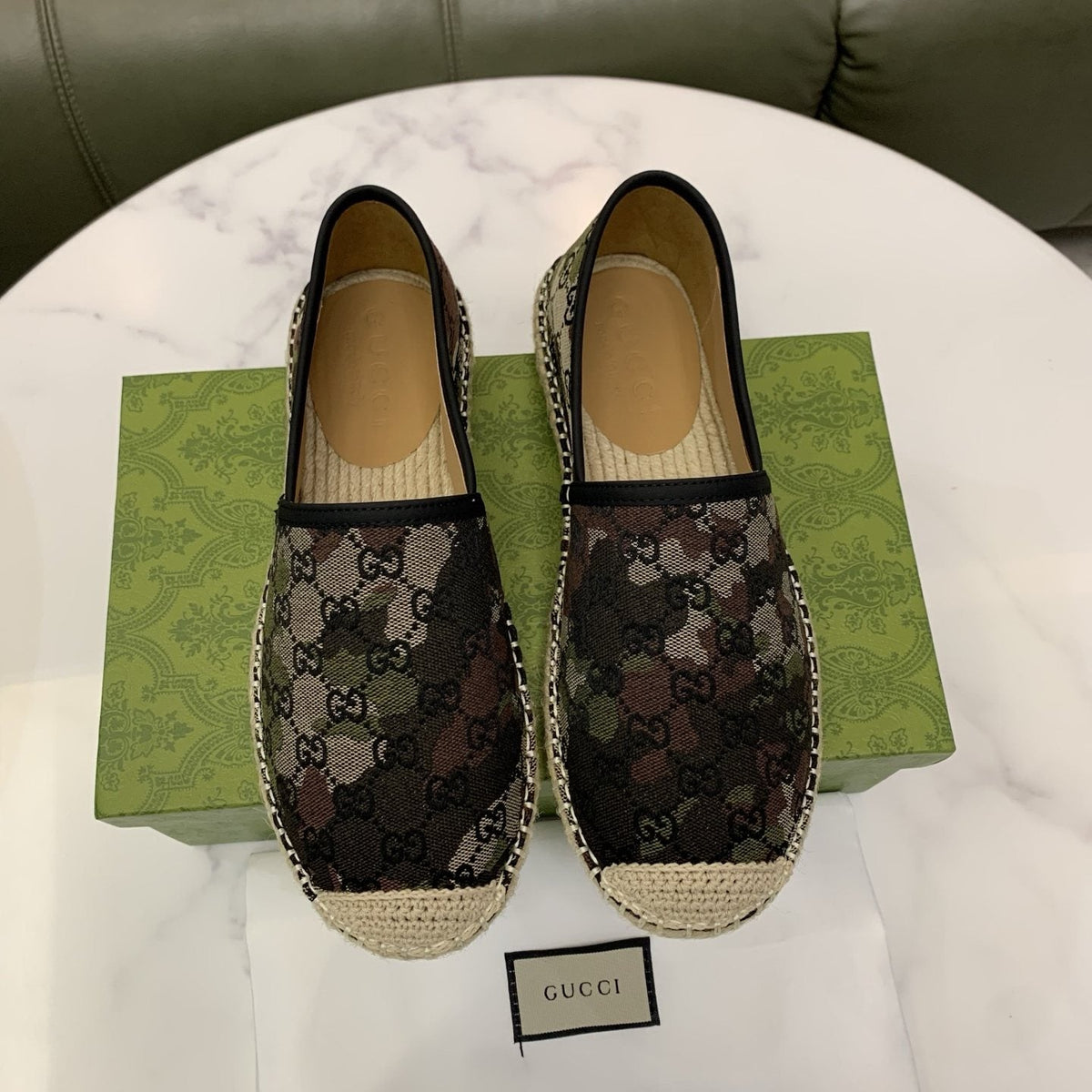 Gucci Men's Monogram Espadrille Loafers
