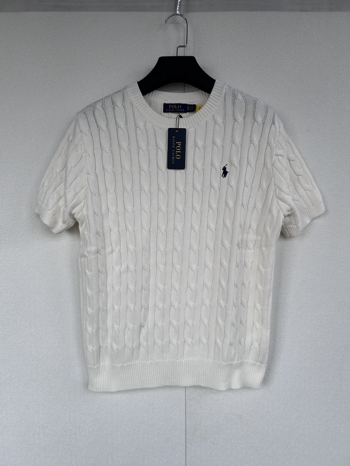Ralph Lauren Short-Sleeve Cable-Knit Sweater