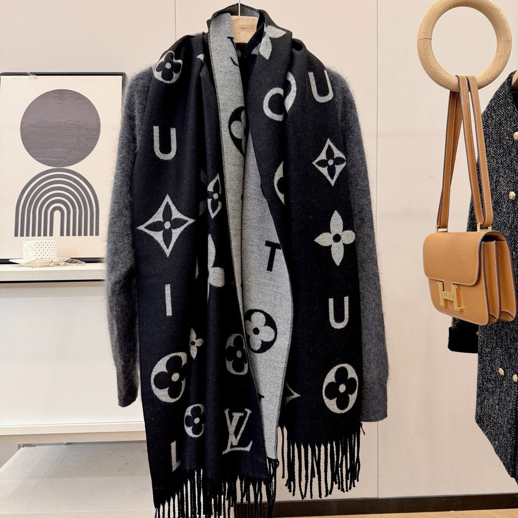 Louis Vuitton Monogram Fringe Scarf