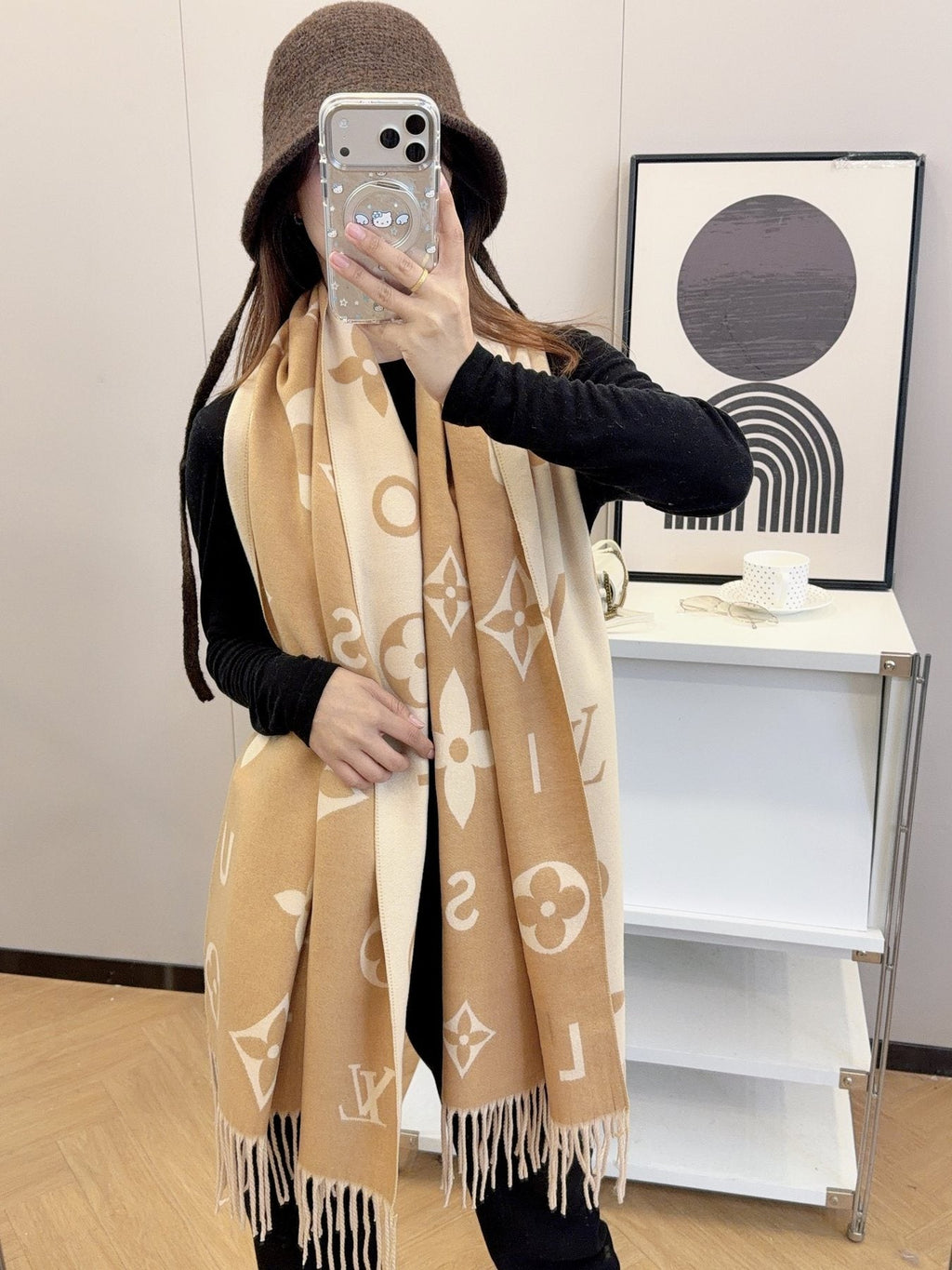 Louis Vuitton Monogram Fringe Scarf