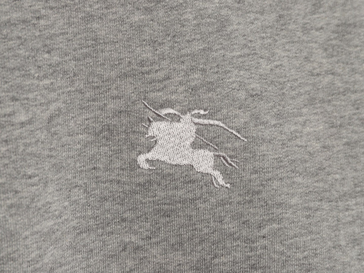 Burberry Check Tape Crewneck Sweatshirt - Gray