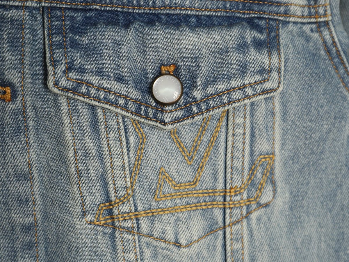 Louis Vuitton Truck-Detail Denim Jacket - Washed Gray