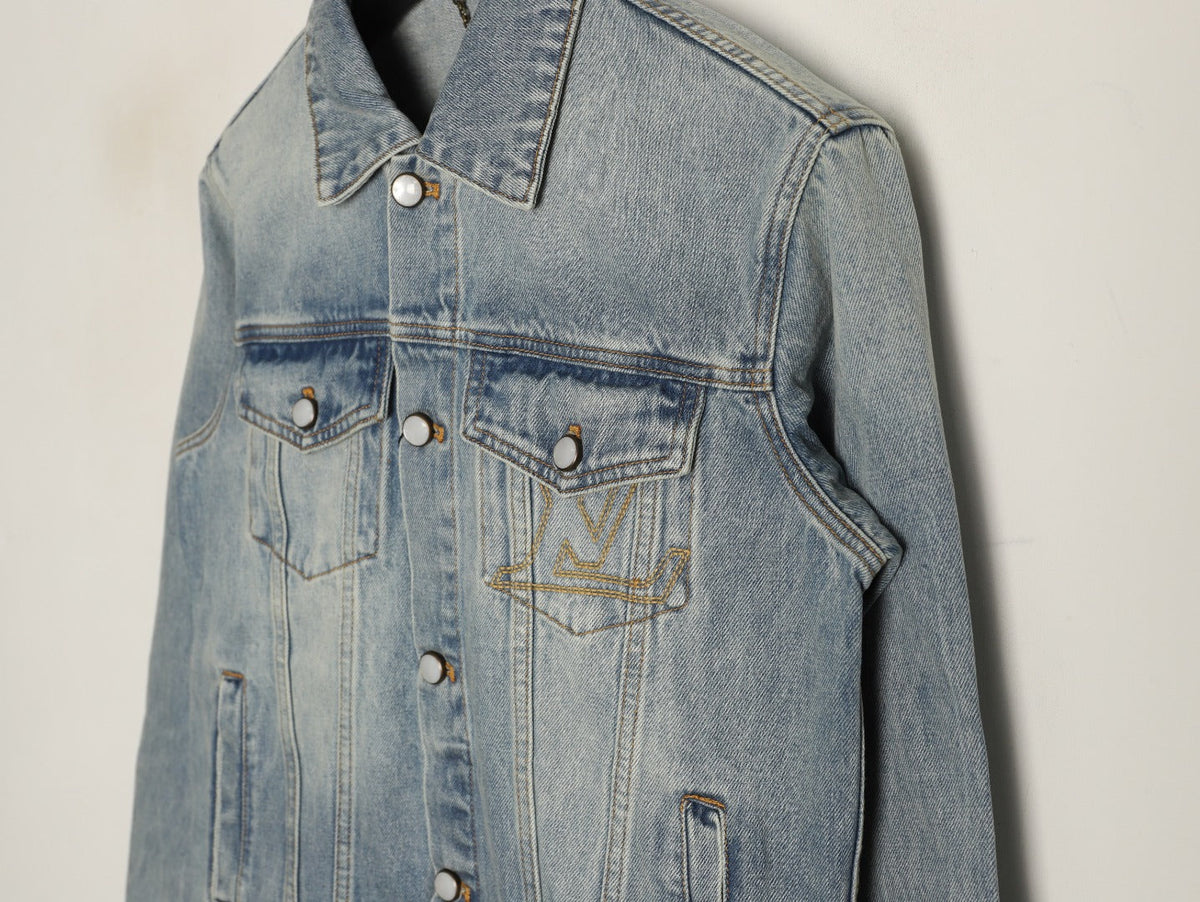 Louis Vuitton Truck-Detail Denim Jacket - Washed Gray